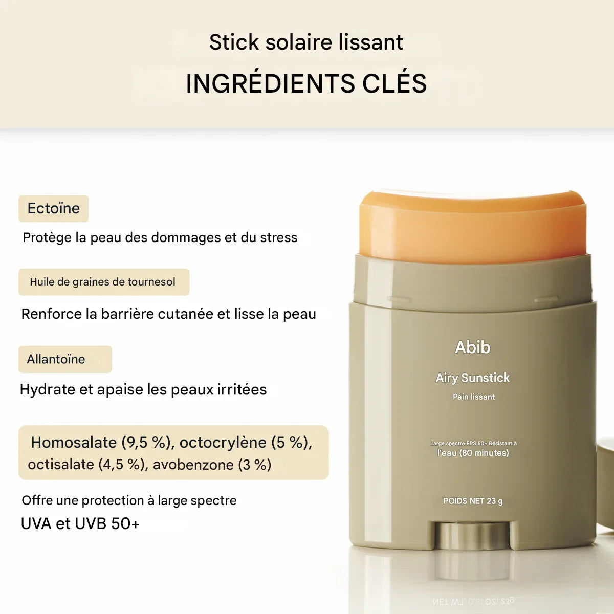 Abib Quick Sunstick Protection Bar SPF50+ PA++++ (22g) SEN