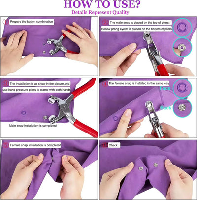 Boutons-pression/attaches textiles