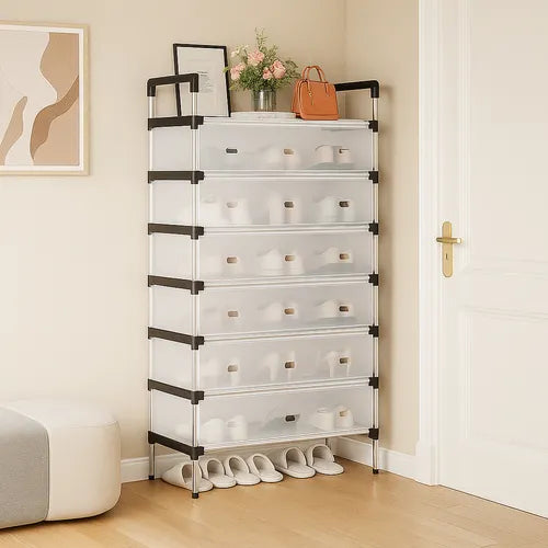 Etagère de rangement anti poussière à 5 niveaux