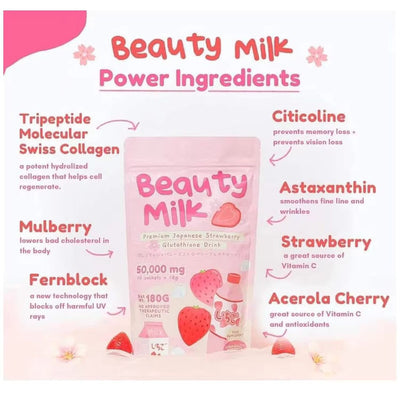 Beauty Milk Strawberry 18 g (10 sachets) CIV